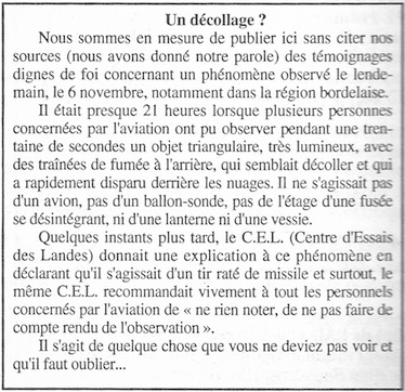 Un tir de missile raté